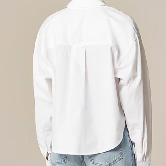 J. Crew Étienne cropped button-up shirt in cotton poplin Size XL - Picture 2 of 12